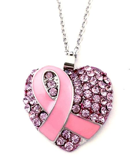 Breast Cancer Ribbon Necklace
